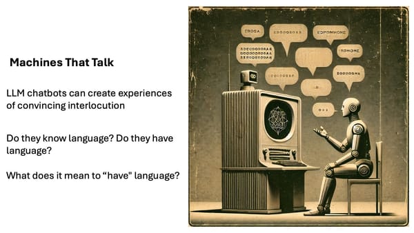 Talking about Machines that Talk